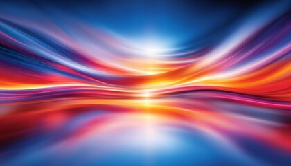 Fototapeta premium Neon Tunnel of Vibrant Colors, Abstract Vector Design with Smooth Flowing Lines, Vivid Background