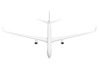 Aircraft in flight aviation transparent background isolated environment top view modern design