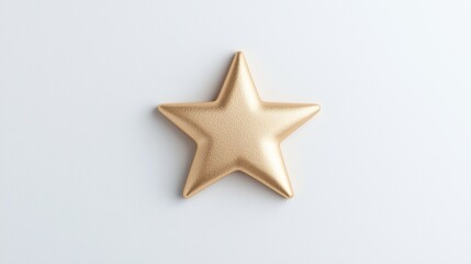 Shiny gold star decoration studio setting digital art minimalist design close-up view celebration theme