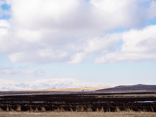 plowed field in Aragatsotn Province of Armenia