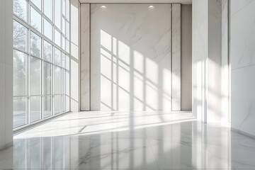 interior of new luxury house, view from the living room.