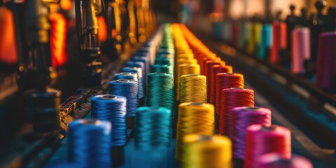 Obraz premium Colorful Spools Thread