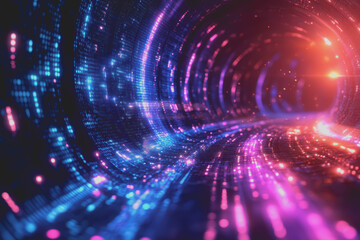 Obraz premium Technology abstract background in color space with high resolution, representing digital innovation.