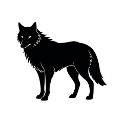 vector image of a wolf silhouette vector illustration