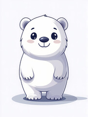 Naklejka premium Charming Polar Bear Cub