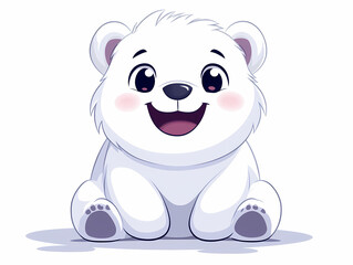 Naklejka premium Happy Polar Bear Cub