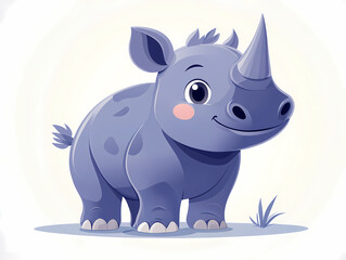 Cartoon Rhino Character