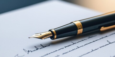 Fountain Pen on Paper