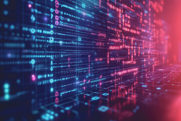 Obraz premium Technology abstract background in color space with high resolution, representing digital innovation.