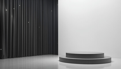 Minimal White Product Banner Design with Copy Space for Advertisement.  Product banner design, copy space, advertising, advertisement design.