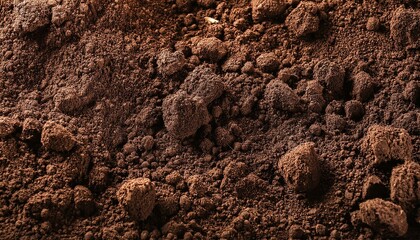 Obraz premium organic soil background brown ground texture closeup