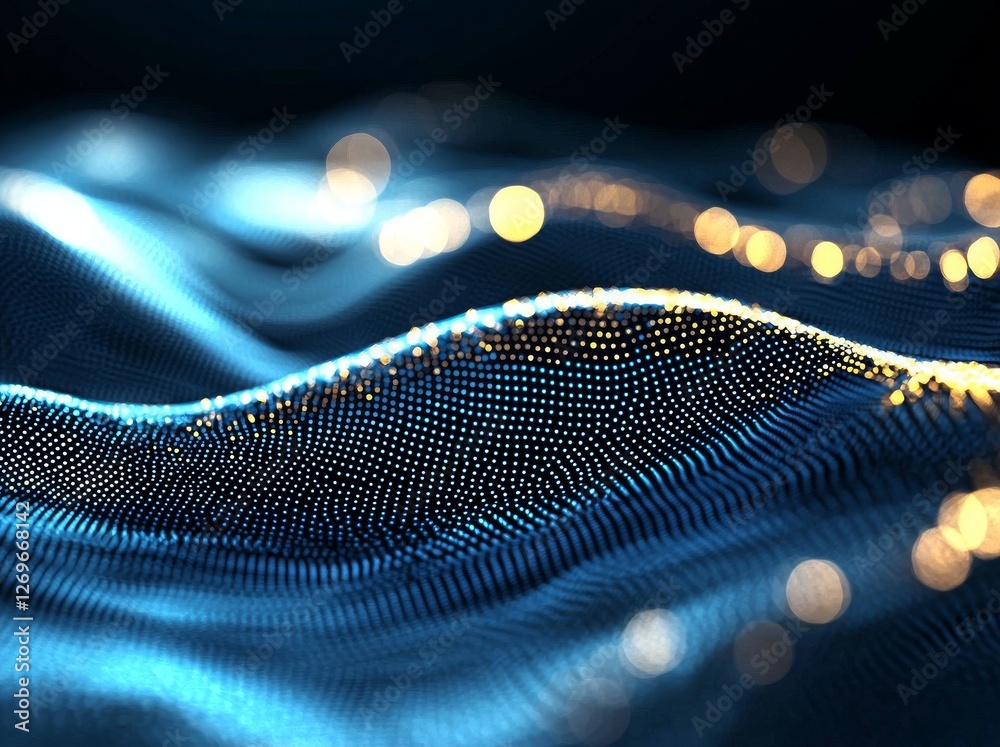 Poster machine learning facilitates big data analytics, as represented by a stock concept background that i