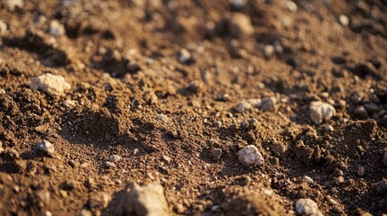 Detailed Close-Up of Soft Fertile Soil for Agriculture and Gardening