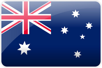 Fototapeta premium Flag Icon of Australia Country,National Vector Flag Iconic Symbol and Colors of Australia flag.