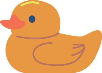 Rubber duck bath toy vector illustration