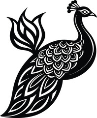 Fototapeta premium vector illustration of a peacock
