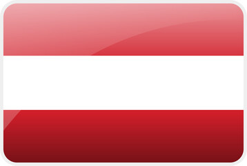 Flag Icon of Austria Country,National Vector Flag Iconic Symbol and Colors of Austria flag.