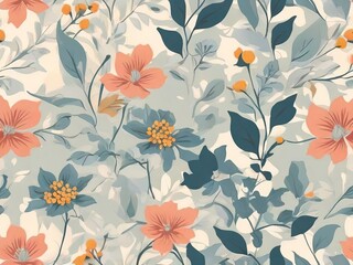 Floral flower pattern image and Winter ornaments texture Cloth elements design background