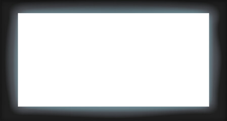 Obraz premium A high-resolution 3D vector image of an illuminated widescreen display in a modern cinema setting. The lighting effect enhances the immersive experience.