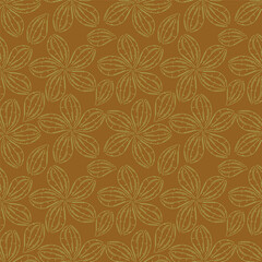 Seamless pattern with floral motifs. Vector illustration.