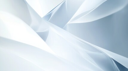 Fototapeta premium White 3d rendering futuristic perspective background with soft light wavy lines. 