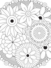 Flowers Coloring Pages For Adules