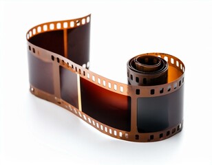 vintage photo filmstrip isolated on white background