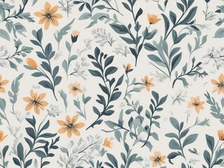 Stylized textile summer flowers mix seamless colorful pattern background and Cloth elements design 