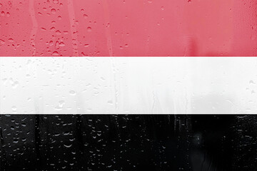 yemen Red Grunge Background with Paint Splashes and Vintage Texture
