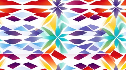 Collection of abstract geometric pattern seamless with mosaic design, background and banner, color palette