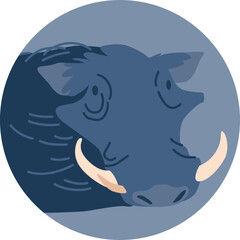 Wild boar animal vector illustration