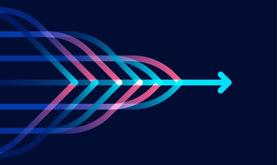 Abstract arrow direction. Technology background