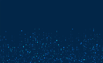 Digital technology background. Digital data dots blue pattern pixel background