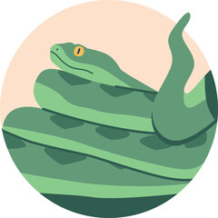 Forest snake viper in burrows