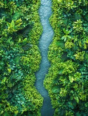 Fototapeta premium River flowing through forest