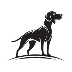 dog silhouette vector clip art logo design