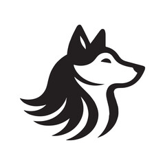 dog silhouette vector clip art logo design