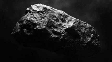 Fototapeta premium Rugged Raw Rock in High Contrast Black and White Photography