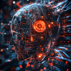 futuristic data science machine AI generated
