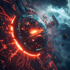 futuristic earth control power device AI generated