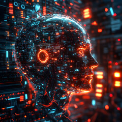 robotic data science machine AI generated