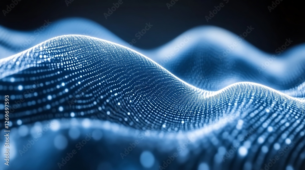 Poster flowing data streams, a visual representation of complex information