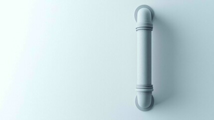 Fototapeta premium Minimalist Composition of a Single Air Pipe Against a Wall
