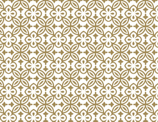 Fototapeta premium Golden Floral Geometric Pattern