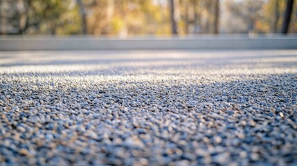 Smooth Minimalist Gravel Surface in Soft Natural Light Outdoors