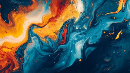 Blue Metallic Splash with Vibrant Light Reflection Background
