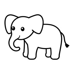 Obraz premium elephant cartoon illustration
