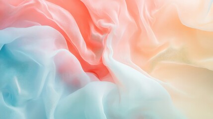Obraz premium Pastel Fabric Draped in Soft Folds and Waves