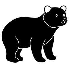 Fototapeta premium vector illustration of a bear
