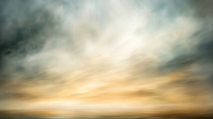 Obraz premium Abstract sky at sunset with soft clouds and golden hues
